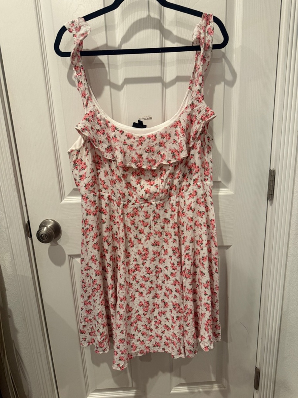 torrid White Dress with Pink Floral Print